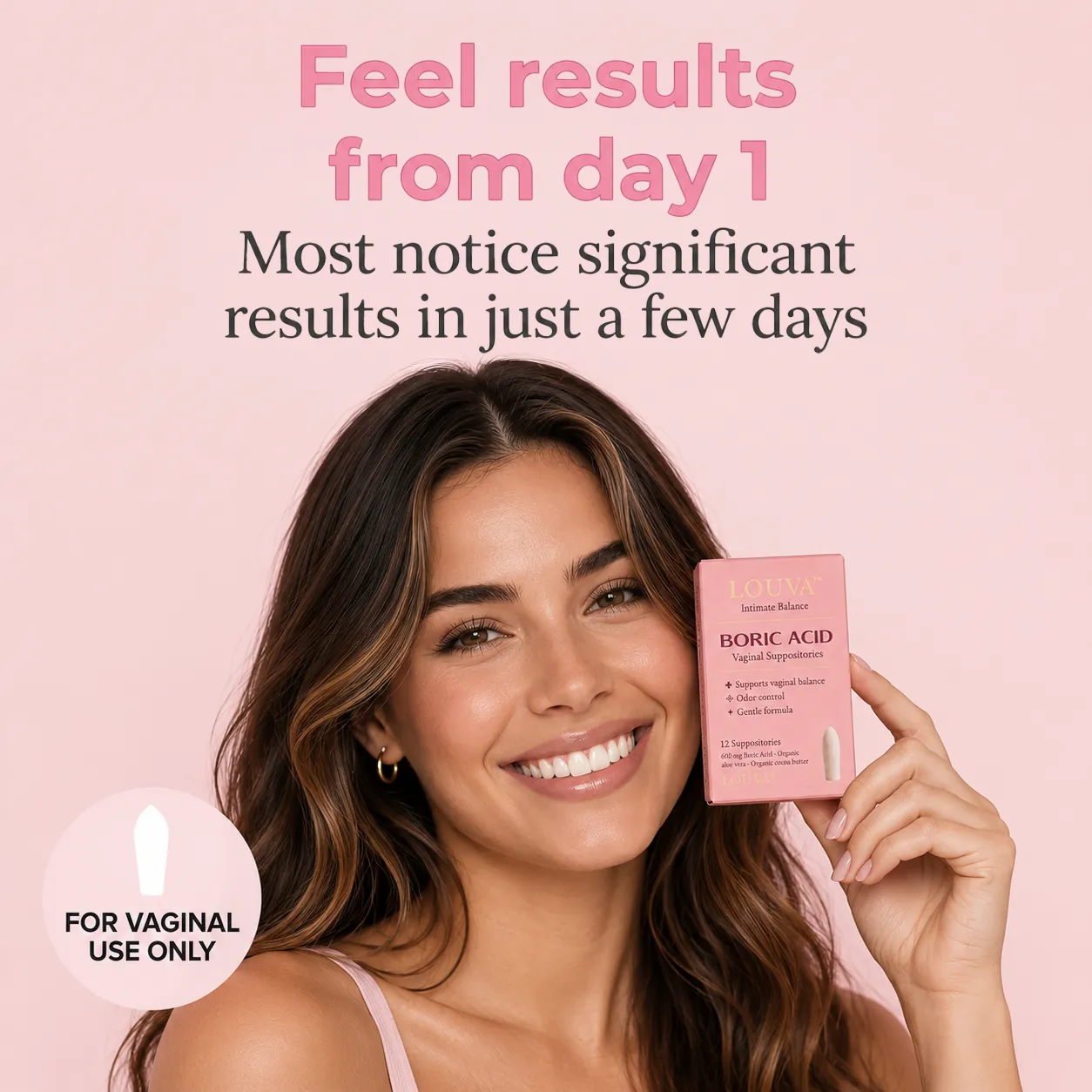 Louva Boric Acid Vaginal Support