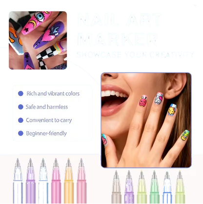 LOUVA Precision Nail Art Pens (10-Color Set)